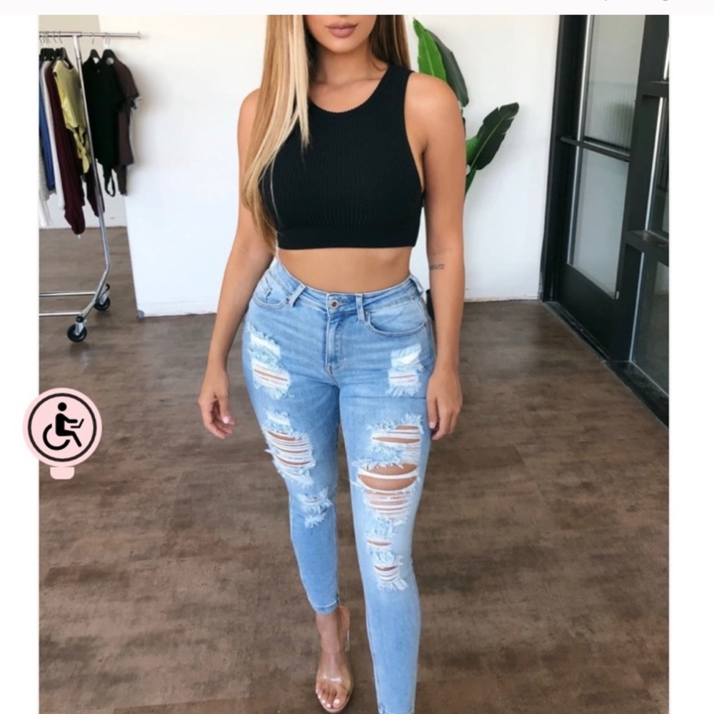 OOTD high waist Jean